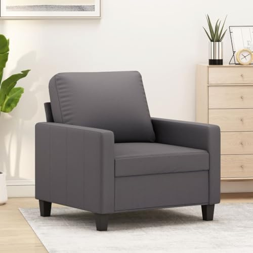 Mimdixy Kleine Sofa Küchenbank,Sessel Grau 60 cm Kunstleder