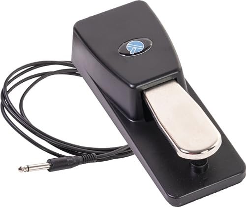 QUIK LOK - PSP/125 PEDALE SUSTAIN, Pedale Sustain Universale per Pianoforti Digitali Home o Stage, Interruttore Momentaneo, Cavo di Collegamento Lungo 2 mt, Connettore Jack Stereo TRS da 6.3 mm