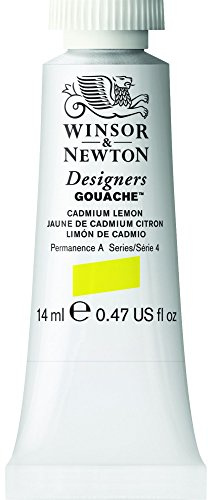 Winsor & Newton Series 4 14ml Tube Designers' Gouache - Cadmium Lemon