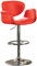 Furniture of America Celina Moderner Barhocker aus Kunstleder, drehbar, Rot