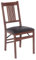 MECO Stakmore True Mission Klappstühle aus Holz mit gepolsterten Sitzen, 2er Set - Keine Montage Faltbare Esszimmerstühle, Stahl Klappmechanismus, Polsterkissen, Platzsparend, Obstholzgestell