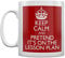 The Lazy Cow Keep Calm and Pretend Its On The Lesson Plan Mug Cup Gift Retro