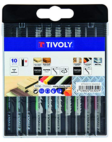 TIVOLY XT50572004304 - Estuche mixto 10 hojas Madera blanda y aglomerado: 4 hojas de corte A B C D/Plástico: 2 hojas corte A D/Estanterías: 2 hojas corte A D/Chapa Metal: 2 hojas corte A D