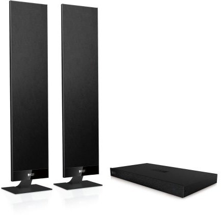 KEF V300 Enceinte Extra-Plate numérique pour TV Noir
