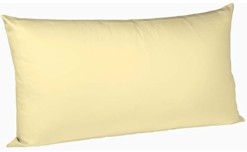 fleuresse Interlock-Jersey-Kissenbezug Uni Colours vanille 0215 Größe 40 x 80 cm