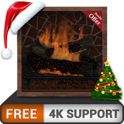 luciérnaga romántica y chimenea gratis: caliéntate en las vacaciones de invierno y disfruta de la Navidad en tu televisor hdr 8k 4k y dispositivos de fuego como fondo de pantalla y tema para la mediac