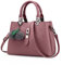 NICOLE & DORIS 2025 Neue Frauen tasche Damen Leder Handtasche Mode Umhängetasche Mit Pompon abnehmbarem Schultergurt handtasche Rosa Morado