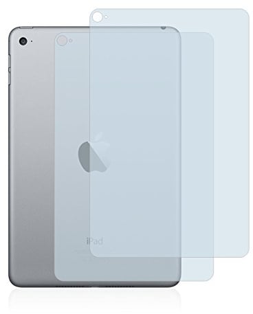 BROTECT Entspiegelungs-Schutzfolie für Apple iPad Mini 4 2015 (Rückseite) (2 Stück) Matte Displayschutz-Folie, Anti-Reflex, Anti-Fingerprint