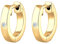 Elli DIAMONDS Ohrringe Damen Creole Edel mit Diamant (0.03ct) in 925 Sterling Silber vergoldet