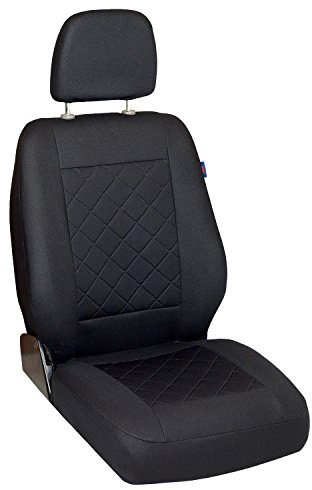Vito Sitzbezug - Fahrersitz - Farbe Premium Schwarz gepresstes Karomuster