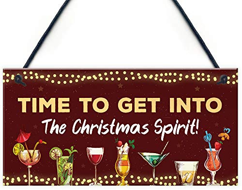 Red Ocean Christmas Sign For Home Bar Man Cave Bar Sign Alcohol Beer Gin Cocktail Gifts