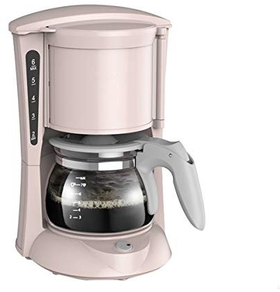LTLWSH Macchina per Caffe, capacità 0.6L Macchina caffè Americano 600 Watts Caffettiera Filtro Riutilizzabile,Rosa