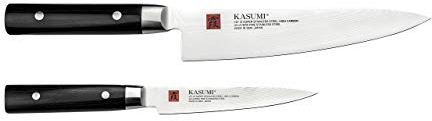 Kasumi SM-20012. Boxed Knife Set with Damascus 20 cm Chef's Knife & 12 cm Utility Knife Set