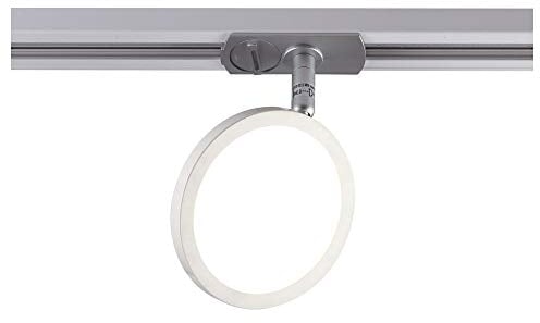 Famlights Schienensystem 1 Phasen Spot in Silber mit Leuchtmittel in Weiß zeitlose Modern VITO GX53 Metall Wohnzimmer Schlafzimmer | 1-flammig