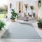 Steffensmeier Indoor Outdoor Teppich Öland Balkon Terrasse Küche Garten wasserfest Kunststoff, strapazierfähig, Raute Mint Beige, 240x330 cm