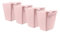 4pack Hanging Cup Holders,Trolley Basket Storage, Rolling Cart Accessories,4.75x4Storage Containers Hanging Buckets Hanging Bins,Plant or Make Up Pencil Holder,Hanging Kitchen Container(Pink)
