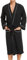 Mnemo Peignoir de Bain Homme Gaufré Kimono légère Waffle Robe de Chambre Coton Organique, Noir, L