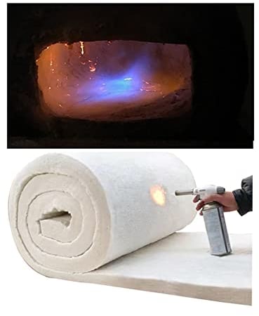 Manta Aislante para Estufas De Leña, Fibra De Cerámica, Prueba De Llama De Alta Temperatura De 2400f, Estera Ignífuga De 20 Mm De Espesor para Estufas, Hornos, Hornos, Fuego