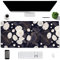 Schreibtischunterlage,AiPsekocy PU-Leder doppelseitige Schreibtischmatte,90x 40 cm Große Schreibtisch-Schreibblock,Wasserdicht Mausmat für Büro und Zuhause-Blumen und Vögel