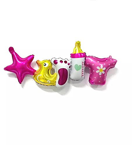 Folienballon Baby Girl, Girlande, ca. 105 x 37 cm - Party Luftballon Deko Dekoration Kindergeburtstag Helium Heliumballon XXL Ballon Geburt Geburtstag Baby Girl boy Mädchen Junge Babyparty