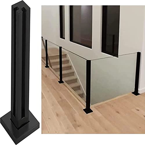 Poteau Garde Corps Verre Pince Poteau De Garde-corps En Verre Pour Escalier Intérieur, Terrasse/ Balcon Résistant Au Vent Colonne De Connexion Pour Clôture, Kit De Fixation Pour Garde-corps ( Color :