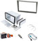 Audioproject A454 - Autoradio Radioblende SET Doppel DIN kompatibel für OPEL Corsa D Astra H Zafira B Tigra Antara Vivaro 2-DIN Metall Einbauschacht Radioadapter Antennenadapter dunkelgrau - Anthrazit