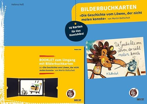 Bilderbuchkarten «Die Geschichte vom Löwen, der nicht malen konnte« von Martin Baltscheit: 14 Karten für das Kamishibai mit Booklet (Beltz Nikolo Bilderbuchkarten)