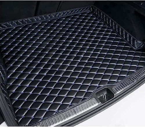 SSIMOO Auto Leder Kofferraummatten für Lexus UX 250h Hybrid 2019-2022, Kofferraumwanne Kofferraum Schutzmatte Wasserdicht Kratzfest Cargo Teppich ZubehöR,A/Black~Blue