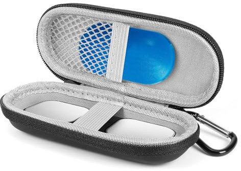 OVIIN Case for Kardia Mobile EKG Heart Monitor, Hard Case Compatible with AliveCor EKG Device, Heart Monitor Travel Case Comes with Carabiner Clip - CASE ONLY (Black)