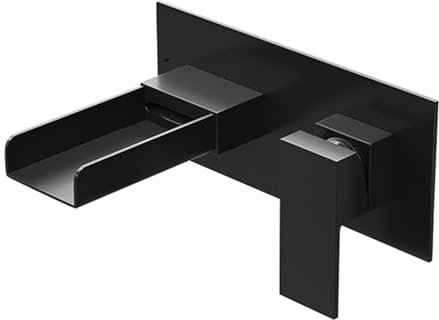 Rubinetto A Cascata Per Lavabo A Muro Rubinetto Per Lavabo Bagno Miscelatore Bagno Lavabo Rubinetteria Per Lavabo Miscelatore Acqua Calda E Fredda Antispruzzo Tutto In Rame,nero