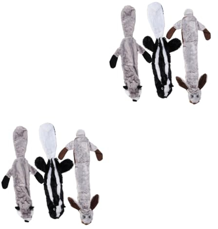 minkissy 6 STK Kauspielzeug für Hunde Pompones de Porristas Flauschige Kuscheltiere Plüschtier Haustier Plüschtier für Hunde Ente Kleiner Anzug gelbe Tasche Lederschale Spielzeugball