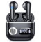 Bluetooth-Kopfhörer, Bluetooth 5.2 Kopfhörer mit Stereo HiFi HD Mics, kabellose Bluetooth-Kopfhörer CVC Geräuschunterdrückung, 40 Stunden kabellose Kopfhörer und LED-Display, IP6 wasserdicht, Schwarz