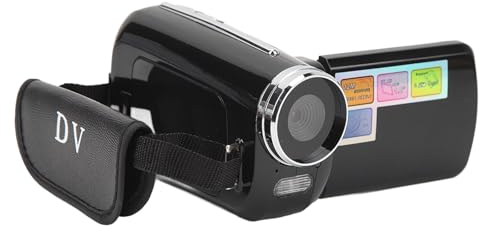 Septpenta Handheld Video Camcorder, 1, 8 Zoll IPS Touchscreen DV Digitalkamera, 4 Facher Digitalzoom, 12 Megapixel Videokamera für Kinder für Wachstumsaufzeichnungen des Babys, Reisen
