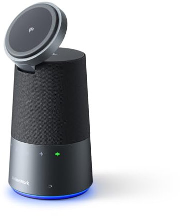 AnkerWork S600 All-in-One Conference Speaker, Bluetooth Speaker with Microphone, Qi2 15W Wireless Charging, AI Noise Cancelling, 70° Adjustable Magnetic Phone Stand, 360° Sound, 16H Built-in Battery