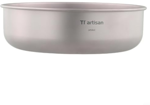 DAZZLEEX Ta3709 Titanium Bowl,Titanium Plate for Camping and Hiking 0.5mm(1050ml)
