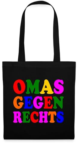 Spreadshirt Omas Gegen Rechts Farbenfroh Anti Rassismus Stoffbeutel