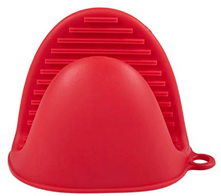 Booso Silicone Gloves Oven Heat Insulated Finger Gloves Cooking Microwave Non-slip Gripper Pot Holder(Red)