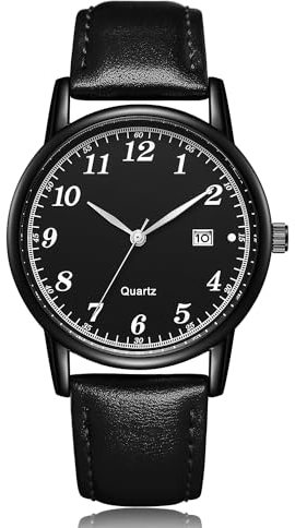 CIVO Herren Uhren Minimalistische Lederarmband: Analog Wasserdicht Armbanduhr