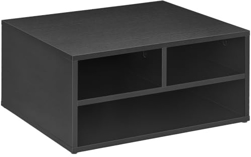 HOMCOM Desktop Printer Stand with Storage, 2-Tier, for Home Office, Black