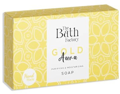 The Bath Factory,Feuchtigkeitsspendende Hand- und Körperseife,Gold Aura,80 Gramm