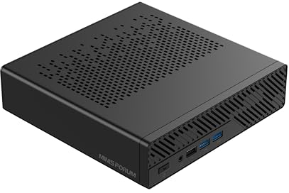 MINIS FORUM Mini Workstation MS-A1 AMD Ryzen 7 8700G,8 Cores/16 Threads,32GB DDR5 1TB SSD with AMD Radeon 780M Mini PC, Dual 2.5G RJ45,4xM.2 PCIE Ports, HDMI/DP/Type-C Mini Computer