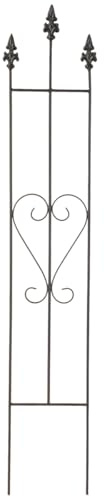 Rankgitter aus Eisen Blumenranken Gitter 98 cm - Robuste Kletterhilfe und dekorative Rankhilfe für Outdoor Balkon und Garten - Steckzaun ideal für Rosen, Tomaten und Kletterpflanzen in Schwarz