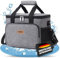 NEMT 15L Faltbare Kühltasche Picknicktasche Thermotasche Lunchtasche Tasche Isoliertasche für Lebensmitteltransport Mittagessen Auto Urlaub und Mini Kühlbox Einkauf (grau)
