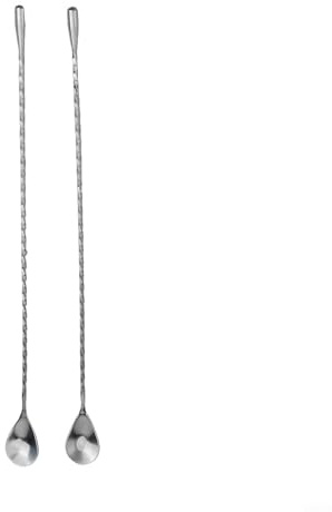 Hacer cócteles es fácil con este juego de dos cucharas mezcladoras de acero inoxidable (40 cm)