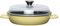 Riess 0048-002 Schmorpfanne mit Glasdeckel 24cm, Emaille, LEMON LBH 32.2x25.3x12.7cm, Gewicht 2,011kg, Bratpfanne, Gelb, backofengeeignet, mit 2 Griffen aus Emaille