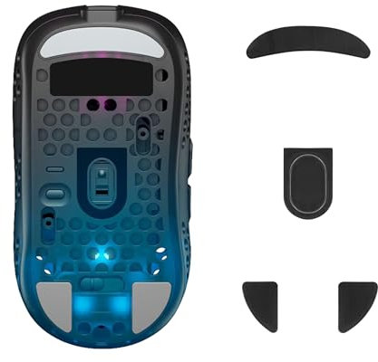 kwmobile Mouse Feet Replacement Compatible with Xtrfy MZ1W Computer Mouse Skates Sticker - Black