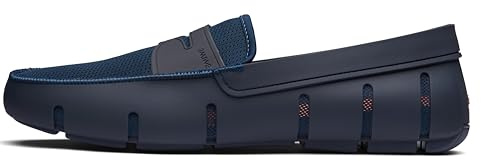 SWIMS Mens Loafers, Penny Boat & Deck Shoes for Men, Casual Beach Loafer,Navy Blue,10