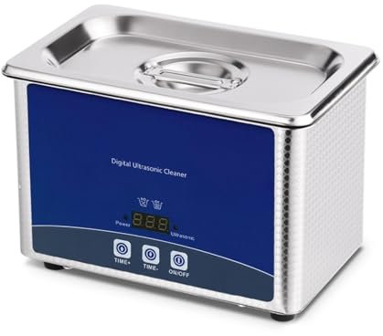 0.8L Digital Ultrasonic Cleaner Bath SUS304 Tank Rust Oil Degreaser Fuel Nozzle Jewelry Ring Necklace Ultrasound Cleaning Dental