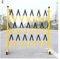 Erweiterbare Absperrung, Erweiterbare Absperrung mit Rollen, Zusammenklappbares Sicherheitstor zur Verkehrskontrolle, Mobiles einziehbares Einfahrtstor, Tragbares Scherentor(Black,47x79in)