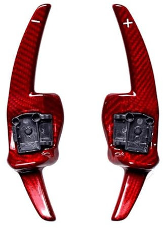 Paletta Cambio Volante Per Golf 6 Per Tiguan Per Jetta Per Scirocco Per MK5 Per MK6 Per GTI Per R20 Per R36 Per CC Volante Per Auto Paddle Shift In Fibra Compatibile(Fiber red)